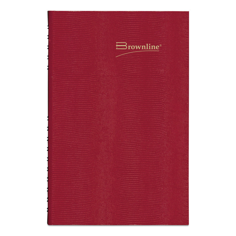 Brownline CoilPro Daily Planner, 10 x 7.88, Red Cover, 12-Month (Jan to Dec): 2023