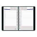 Blueline DuraGlobe Daily Planner, 30-Minute Appointments, 8 x 5, Black Soft Cover, 12-Month (Jan to Dec): 2023