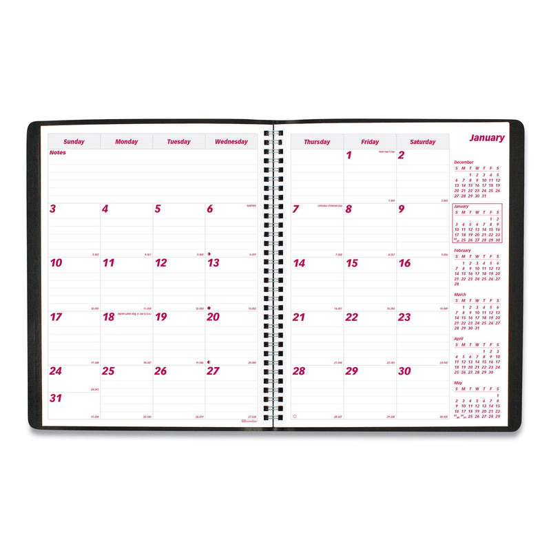 Brownline Essential Collection 14-Month Ruled Monthly Planner, 11 x 8.5, Black Cover, 14-Month (Dec to Jan): 2022 to 2024