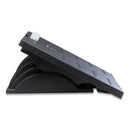 Fellowes Adjustable Locking Footrest with Microban, 17.5w x 13.13d x 4.13 to 5.63h, Black/Silver