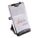 Fellowes Office Suites Desktop Copyholder with Memo Board, 150 Sheet Capacity, Plastic, Black/Silver