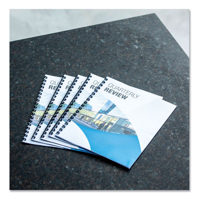 Fellowes Plastic Comb Bindings, 3/8" Diameter, 55 Sheet Capacity, Black, 25/Pack