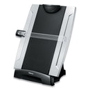 Fellowes Office Suites Desktop Copyholder with Memo Board, 150 Sheet Capacity, Plastic, Black/Silver