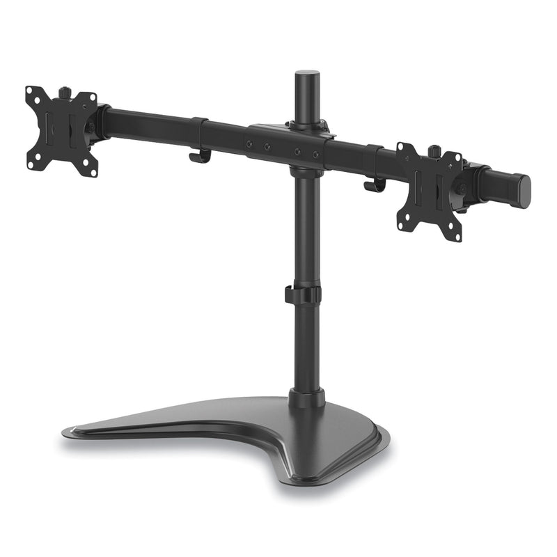 Fellowes Professional Series Freestanding Dual Horizontal Monitor Arm, For 30" Monitors, 35.75" x 11" x 18.25", Black, Supports 17 lb