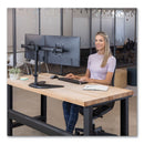 Fellowes Professional Series Freestanding Dual Horizontal Monitor Arm, For 30" Monitors, 35.75" x 11" x 18.25", Black, Supports 17 lb