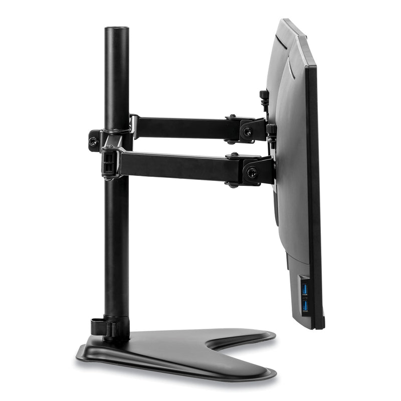 Fellowes Professional Series Freestanding Dual Horizontal Monitor Arm, For 30" Monitors, 35.75" x 11" x 18.25", Black, Supports 17 lb