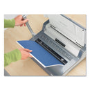 Fellowes Quasar Manual Wire Binding Machine, 130 Sheets, 8.13 x 15.38 x 5.13, Metallic Gray