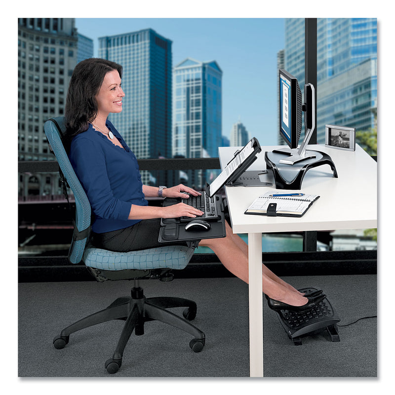 Fellowes Professional Series Back Support with Microban Protection, 15 x 2 x 14.5, Black