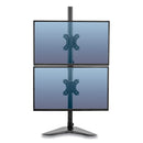 Fellowes Professional Series Freestanding Dual Stacking Monitor Arm, For 32" Monitors, 15.3" x 35.5" x 11", Black, Supports 17 lb