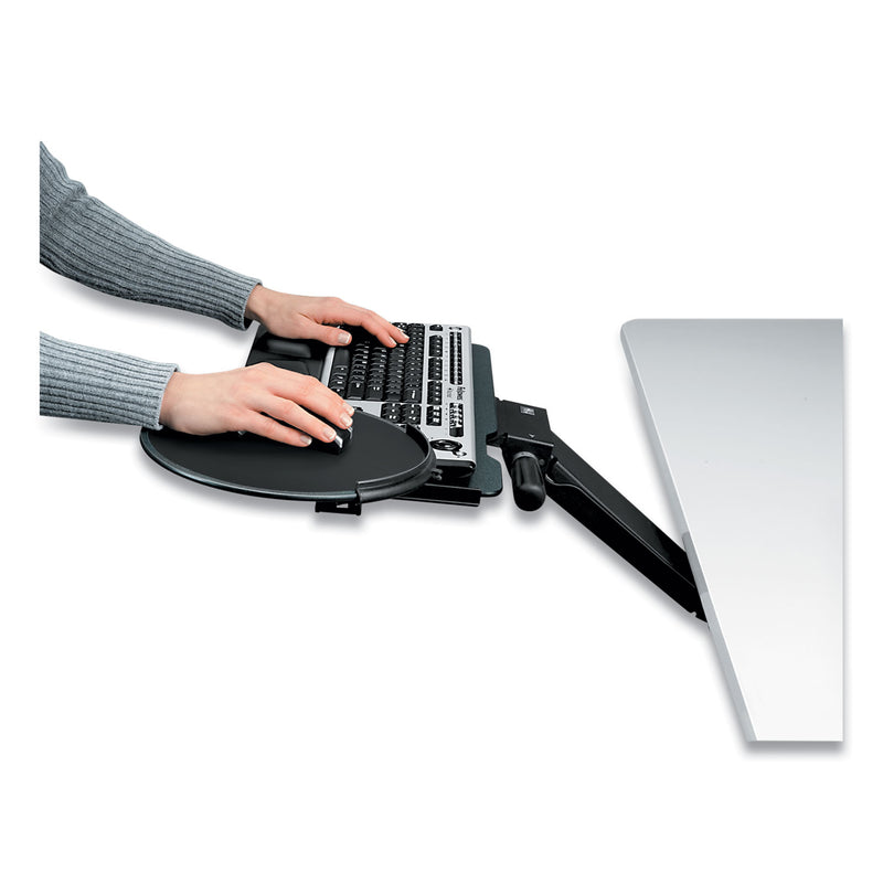 Fellowes Professional Sit/Stand Adjustable Keyboard Platform, 19w x 10.63d, Black