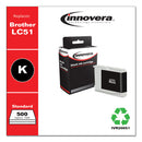 Innovera Remanufactured Black Ink, Replacement for LC51BK, 500 Page-Yield