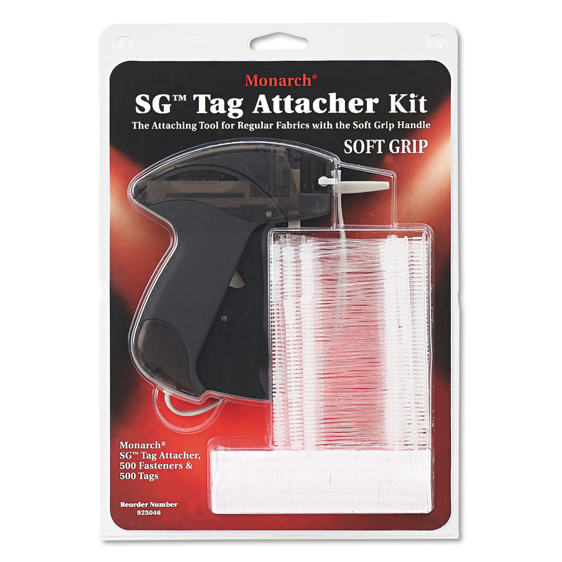 Monarch SG Tag Attacher Gun Kit with 500 Fasteners/Tags, 2" Tagger Tail Fasteners, Smoke