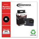 Innovera Remanufactured Black High-Yield Ink, Replacement for LC103BK, 600 Page-Yield