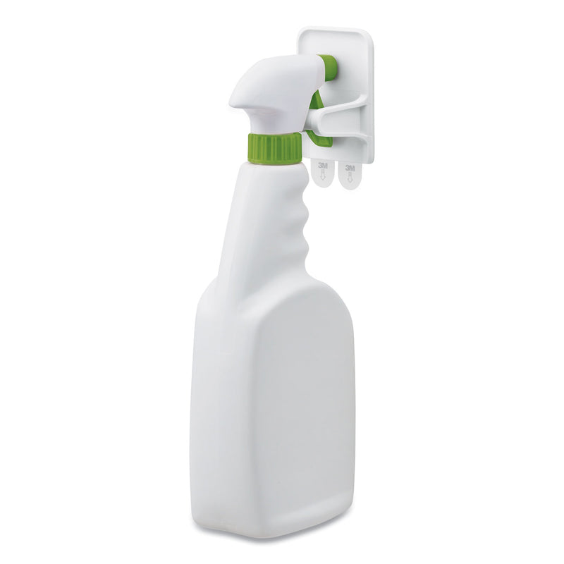 Command Spray Bottle Holder, 2.34w x 1.69d x 3.34h, White, 2 Hangers/4 Strips/Pack