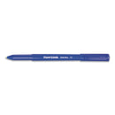 Paper Mate Write Bros. Ballpoint Pen, Stick, Medium 1 mm, Blue Ink, Blue Barrel, Dozen