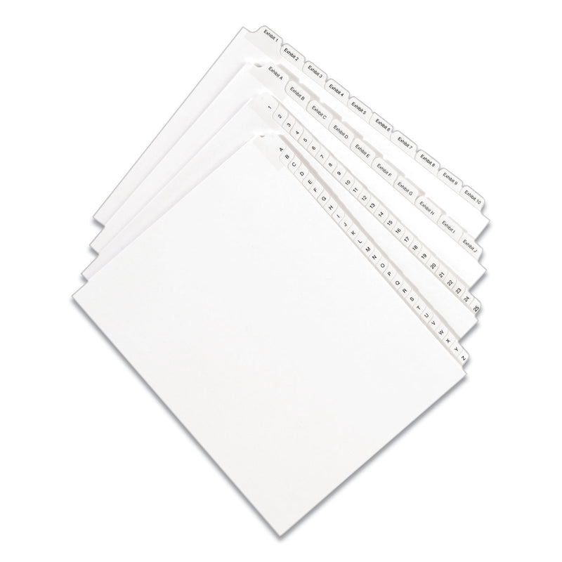Avery Preprinted Legal Exhibit Side Tab Index Dividers, Allstate Style, 10-Tab, 3, 11 x 8.5, White, 25/Pack
