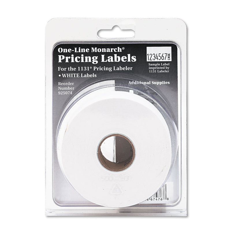 Monarch Easy-Load One-Line Labels for Pricemarker 1131, 0.44 x 0.88, White, 2,500/Roll