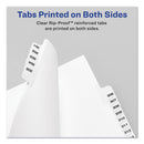 Avery Preprinted Legal Exhibit Side Tab Index Dividers, Avery Style, 25-Tab, 26 to 50, 11 x 8.5, White, 1 Set, (1331)
