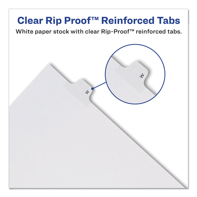 Avery Preprinted Legal Exhibit Side Tab Index Dividers, Allstate Style, 10-Tab, 26, 11 x 8.5, White, 25/Pack