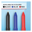 Paper Mate Write Bros. Ballpoint Pen, Stick, Medium 1 mm, Blue Ink, Blue Barrel, Dozen