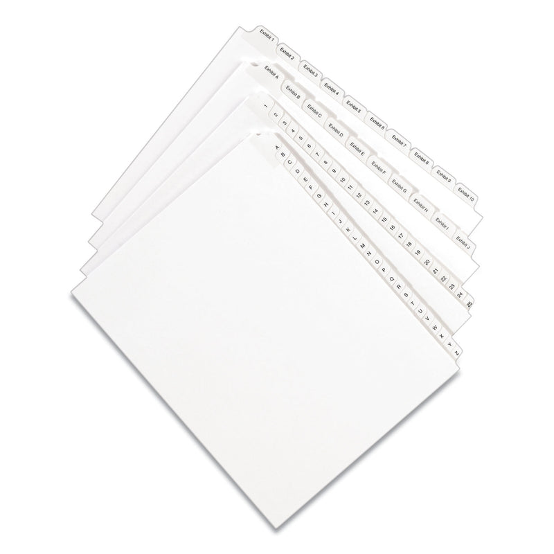 Avery Preprinted Legal Exhibit Side Tab Index Dividers, Allstate Style, 26-Tab, T, 11 x 8.5, White, 25/Pack