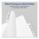 Avery Preprinted Legal Exhibit Side Tab Index Dividers, Avery Style, 25-Tab, 51 to 75, 11 x 8.5, White, 1 Set, (1332)