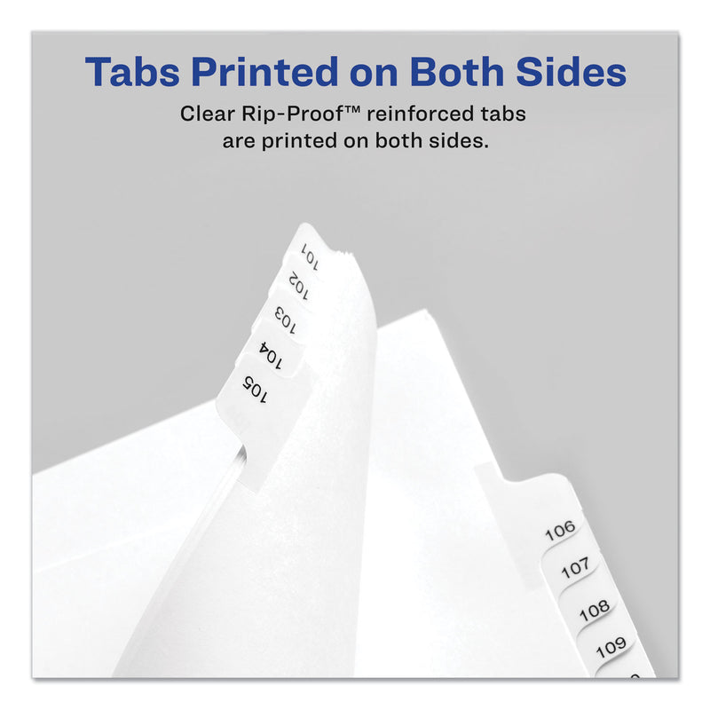Avery Preprinted Legal Exhibit Side Tab Index Dividers, Allstate Style, 26-Tab, P, 11 x 8.5, White, 25/Pack