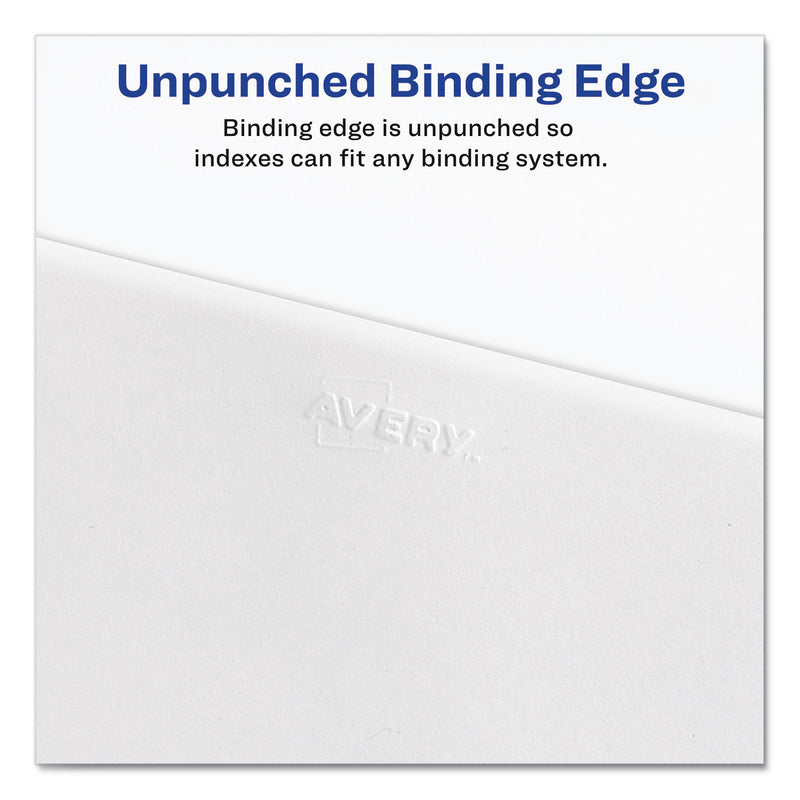 Avery Preprinted Legal Exhibit Side Tab Index Dividers, Allstate Style, 10-Tab, 26, 11 x 8.5, White, 25/Pack