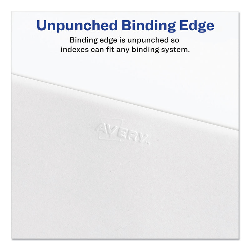 Avery Preprinted Legal Exhibit Side Tab Index Dividers, Avery Style, 25-Tab, 1 to 25, 11 x 8.5, White, 1 Set, (1330)
