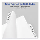Avery Preprinted Legal Exhibit Side Tab Index Dividers, Avery Style, 25-Tab, 101 to 125, 11 x 8.5, White, 1 Set, (1334)