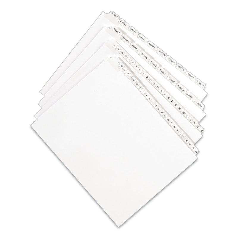Avery Preprinted Legal Exhibit Side Tab Index Dividers, Allstate Style, 26-Tab, E, 11 x 8.5, White, 25/Pack