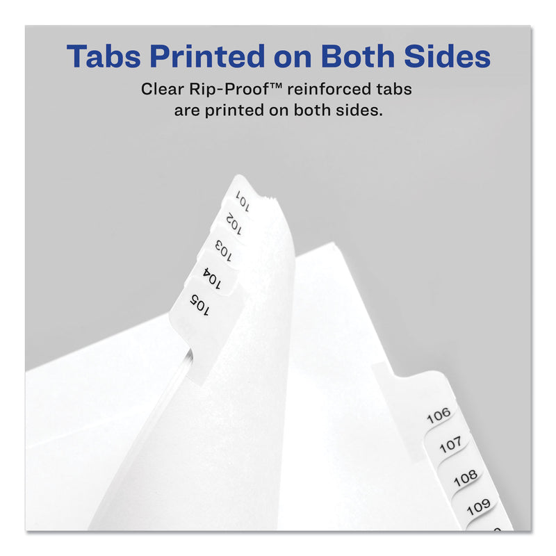 Avery Preprinted Legal Exhibit Side Tab Index Dividers, Allstate Style, 25-Tab, 226 to 250, 11 x 8.5, White, 1 Set