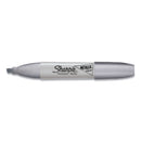 Sharpie Metallic Chisel Tip Permanent Marker, Medium Chisel Tip, Silver, Dozen