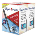 Paper Mate Write Bros. Ballpoint Pen Value Pack, Stick, Medium 1 mm, Black Ink, Black Barrel, 120/Pack