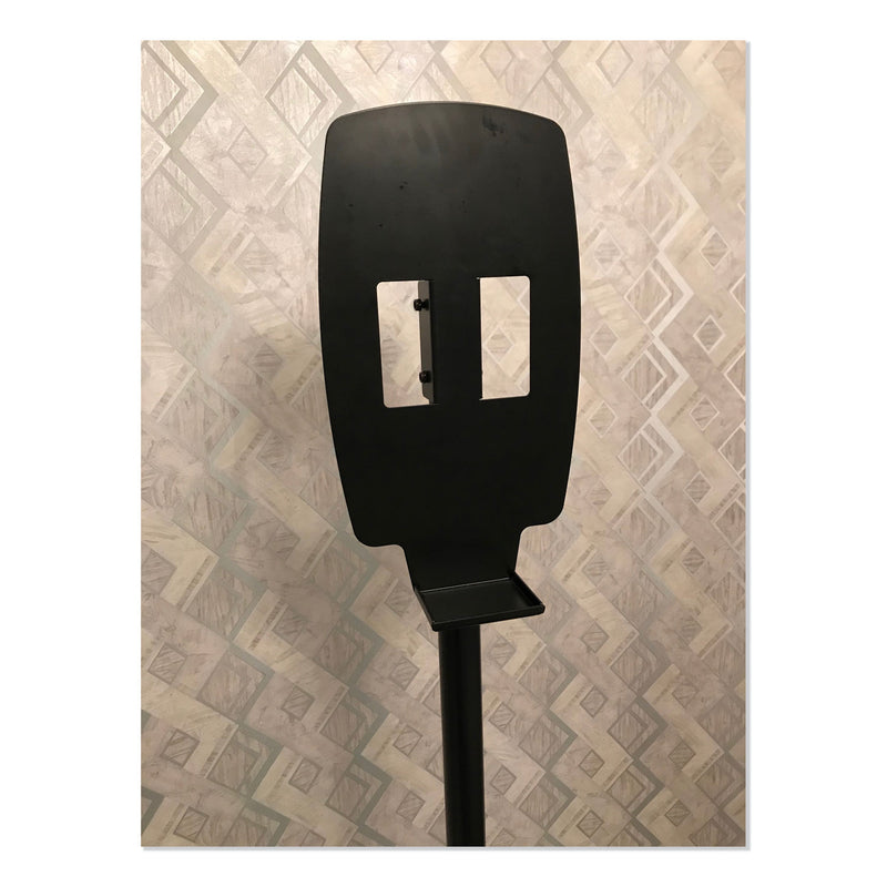 Kantek Floor Stand for Sanitizer Dispensers, Height Adjustable from 50" to 60", Black