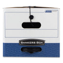 Bankers Box LIBERTY Plus Heavy-Duty Strength Storage Boxes, Letter Files, 12.25" x 24.13" x 10.75", White/Blue, 12/Carton
