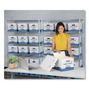 Bankers Box STOR/FILE Medium-Duty Storage Boxes, Letter Files, 12" x 25.38" x 10.25", White, 20/Carton