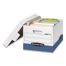 Bankers Box R-KIVE Heavy-Duty Storage Boxes, Letter/Legal Files, 12.75" x 16.5" x 10.38", White/Blue, 12/Carton