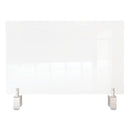 Ghent Clear Partition Extender with Attached Clamp, 29 x 3.88 x 18, Thermoplastic Sheeting