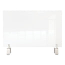 Ghent Clear Partition Extender with Attached Clamp, 29 x 3.88 x 24, Thermoplastic Sheeting