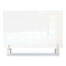 Ghent Clear Partition Extender with Attached Clamp, 42 x 3.88 x 18, Thermoplastic Sheeting