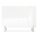 Ghent Clear Partition Extender with Attached Clamp, 42 x 3.88 x 24, Thermoplastic Sheeting