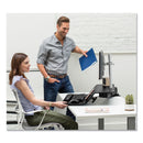 Fellowes Lotus RT Sit-Stand Workstation, 35.5" x 23.75" x 42.2" to 49.2", Black