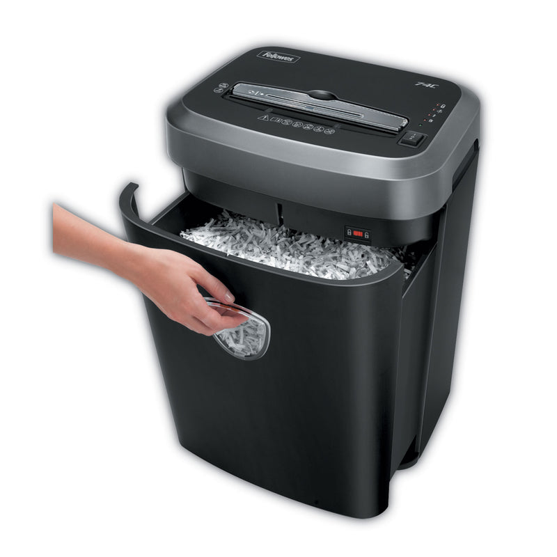Fellowes Powershred 74C Cross-Cut Shredder, 14 Manual Sheet Capacity