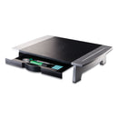 Fellowes Office Suites Standard Monitor Riser, For 21" Monitors, 19.78" x 14.06" x 4" to 6.5", Black/Silver, Supports 80 lbs