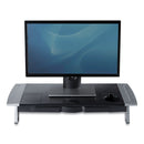 Fellowes Office Suites Premium Monitor Riser, 27" x 14" x 4" to 6.5", Black/Silver