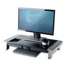 Fellowes Office Suites Premium Monitor Riser, 27" x 14" x 4" to 6.5", Black/Silver