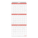Universal 3-Month Wall Calendar, 12 x 27, White/Black/Red Sheets, 14-Month (Dec to Jan): 2022 to 2024