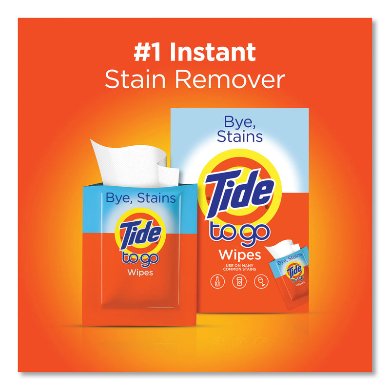 Tide To Go Instant Stain Remover Wipes, 6 x 5, Scented, 10/Box