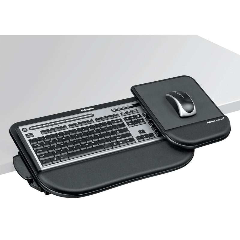 Fellowes Tilt 'n Slide Keyboard Manager with Comfort Glide, 19.5w x 11.5d, Black